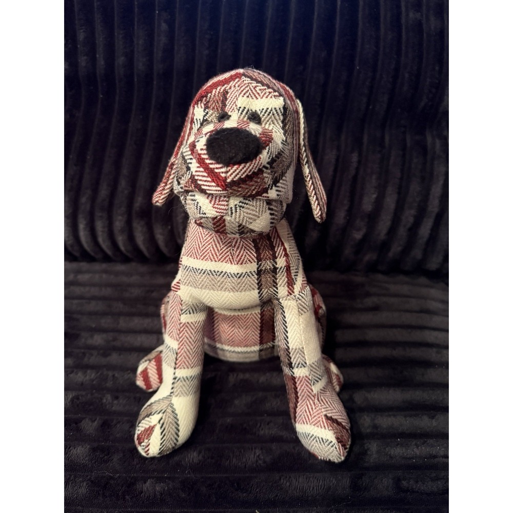 Dog Door Stopper Plaid Fabric Weighted Rustic Home Decor w/ Tags – NOT A‎ TOY